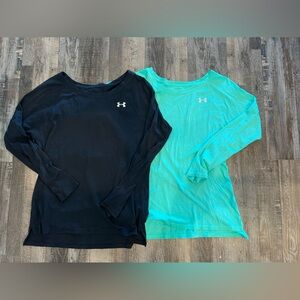 Two UA like new long sleeve cotton top